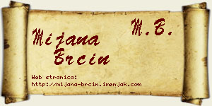 Mijana Brčin vizit kartica